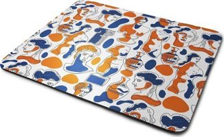 WuW Antik Yunan Heykeli Desen 22x18 cm S Mousepad Çok Renkli