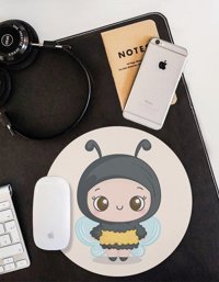 WuW Yuvarlak Kawaii Arıcık 20 cm S Mousepad Çok Renkli