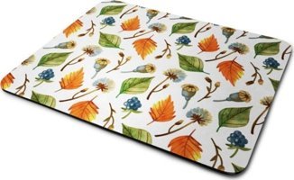 WuW Çiçek ve Yaprak 22x18 cm S Mousepad Çok Renkli
