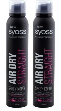 Syoss Air Dry Straight Sprey Saç Köpüğü 2x200 ml