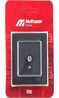 Mutlusan Tv Çerçeveli İç Mekan Tekli Priz Füme