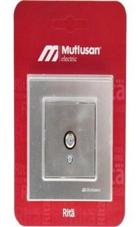 Mutlusan TV F Çerçeveli İç Mekan Tekli Priz Gri