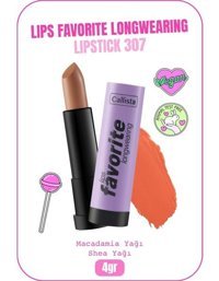 Callista Favorite Longwearing Coffee With Cream 307 Kalıcı Saten Krem Lipstick Ruj