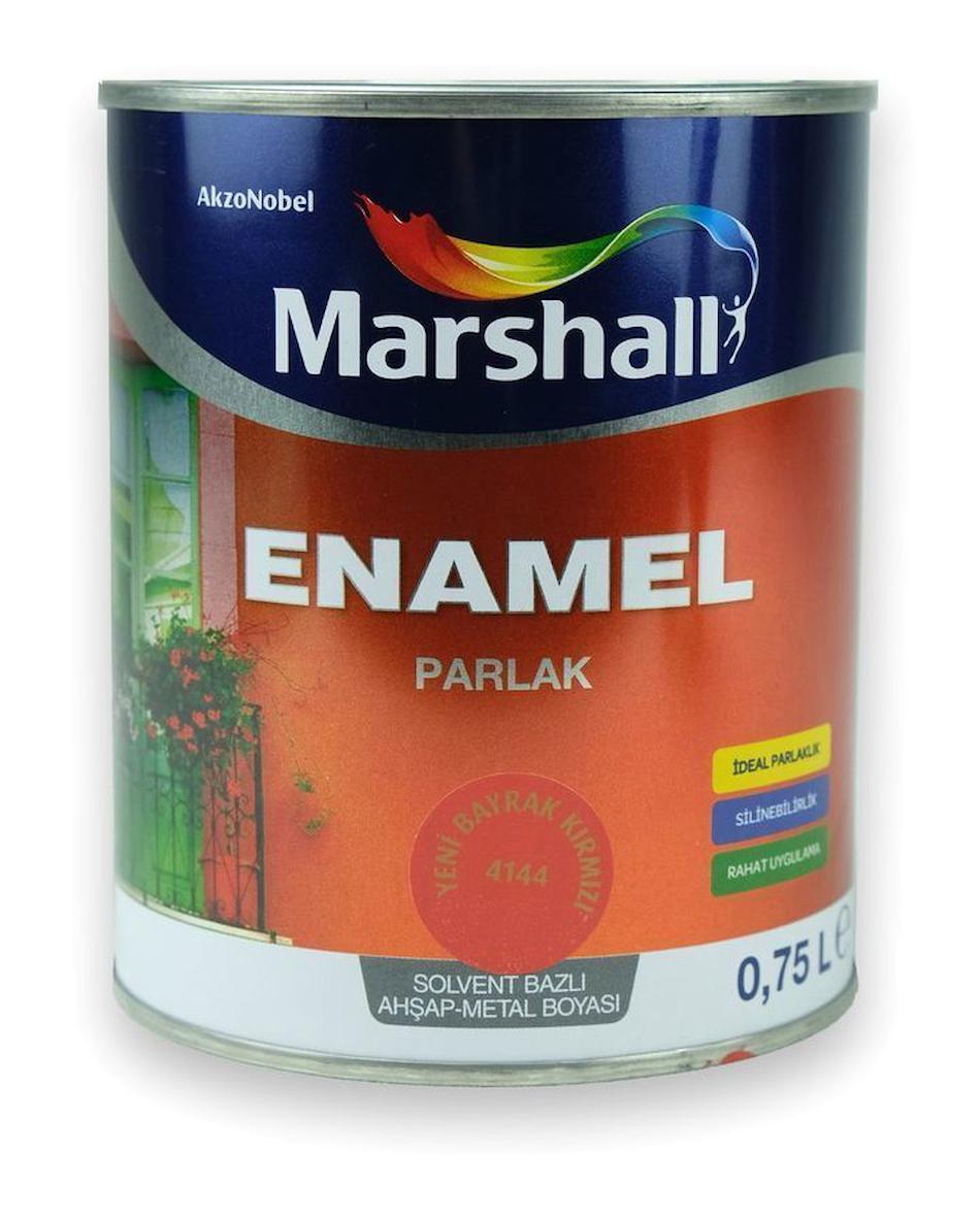 Marshall Enamel Sentetik İç Cephe Boyası 750 ml Bayrak Kırmızı