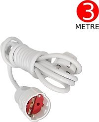 Tek-İş Topraklı 1'li 3 m Uzatma Kablosu Beyaz