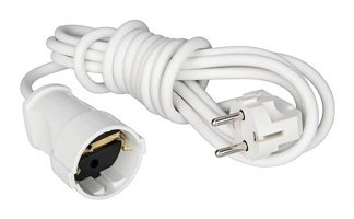 Makel IEC 60884-1 3500 W Kalın Topraklı 1'li 5 m Uzatma Kablosu Beyaz