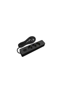 Seldur Anahtarlı 3'lü 20 m USB Grup Priz Siyah