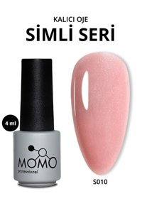 Momo Professional S010 Pembe Kalıcı Simli Parlak Oje