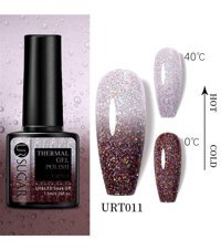 UrSugar URT011 Gri-Kahve Kalıcı Simli Parlak Oje