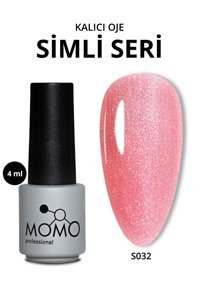 Momo Professional S032 Pembe Kalıcı Simli Parlak Oje