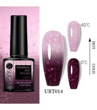 UrSugar URT014 Bordo-Pembe Kalıcı Simli Parlak Oje