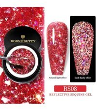 Born Pretty RS08 Kırmızı Kalıcı Simli Pullu Oje