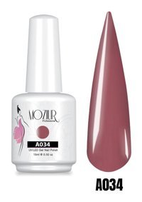 Mozıur A034 Gül Kurusu Kalıcı Parlak Oje