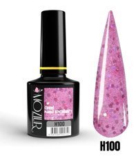 Mozıur H100 Pembe Kalıcı Simli Parlak Oje