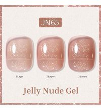 Born Pretty JN65 Nude Kalıcı Simli Jelly Oje