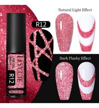 Lily Cute R012 Pembe Kalıcı Simli Parlak Oje