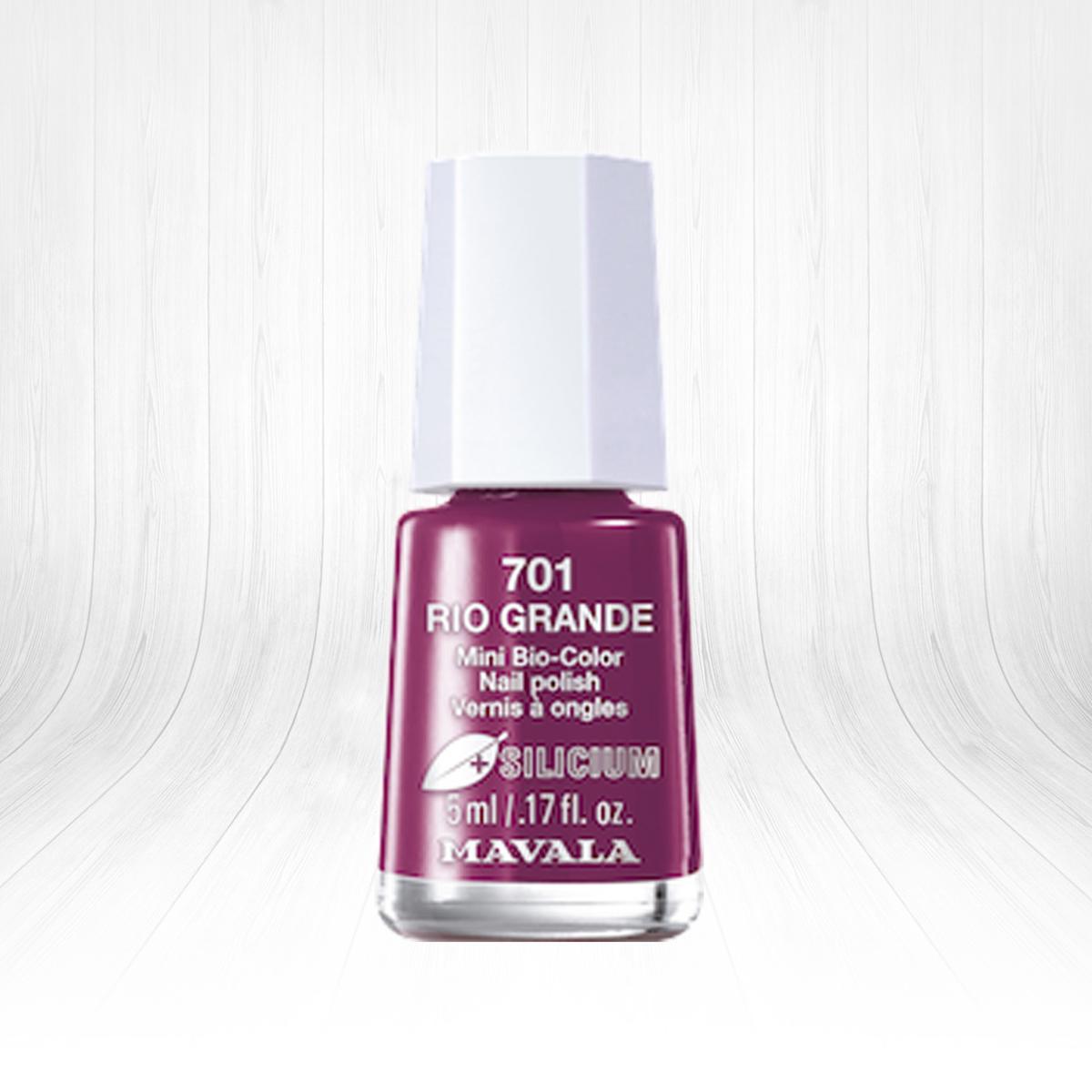 Mavala Mini Bio Color Silicium Rio Grande Koyu Mor Kalıcı Simli Simli Oje