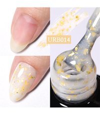 UrSugar URB014 Beyaz-Sarı Kalıcı Simli Parlak Oje