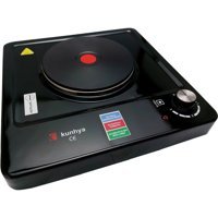 Kunhya 1001-1 Elektrikli Emaye 1 Gözlü Siyah Set Üstü Ocak