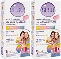 Sesu Kolay & Eğlenceli İlk Adım Seti Bubble Gum Kokulu 2x24 Adet Tüm Vücut Ağda Bandı