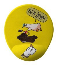 Flipped Ben İyiyim Bilek Destekli 20x25 cm S Mousepad Sarı
