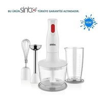 Sinbo SHB-3147 600 ml Plastik Çift Bıçaklı 5'li Mini Blender Seti Beyaz