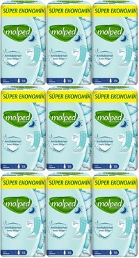 Molped Extra Hijyen Antibakteriyel Gece 18'li Hijyenik Ped 9 Adet