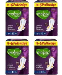 Molped Supernight Bariyer Koruması Gece 24'lü Hijyenik Ped 4 Adet