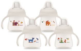 Bebedor Pipetli Akıtmaz Kulpsuz 6+ Ay 150 ml Alıştırma Bardağı Mor