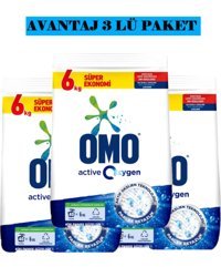 Omo Active Oxygen Beyazlar İçin 120 Yıkama Toz Deterjan 3x6 kg