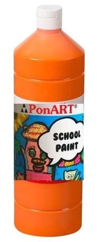Ponart School Paint Turuncu 1 lt Guaj Boya