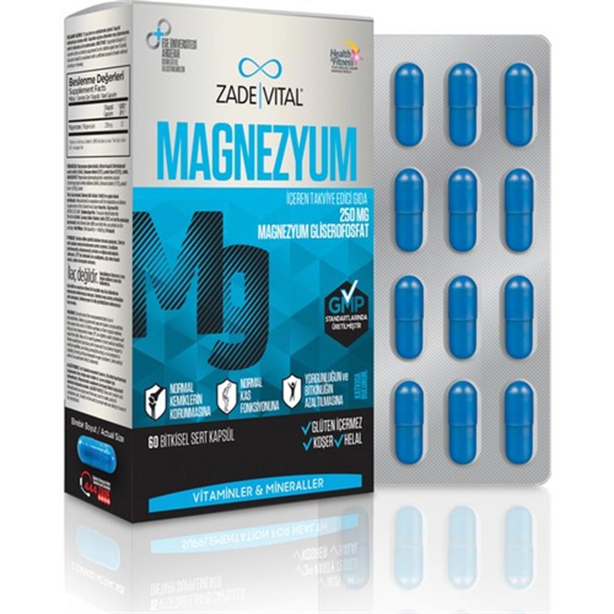 Zade Vital Magnezyum Omega 3 Kapsül 60 Adet