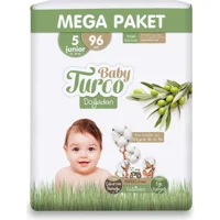 Baby Turco Doğadan Junior 5 Numara Cırtlı Bebek Bezi 96 Adet