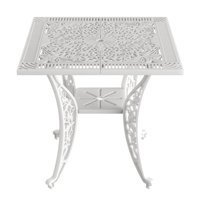 IVF Living İstanbul Kare Plastik 75x75 cm Beyaz Bahçe Masası