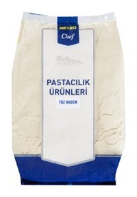 Metro Chef Çiğ Tuzsuz Organik Glutensiz Badem Tozu 250 gr