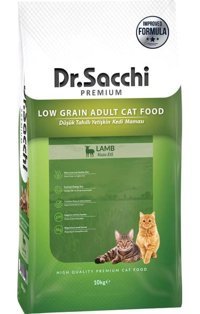 Dr.sacchi Kuzu Etli Tahıllı Yetişkin Kuru Kedi Maması 10 kg