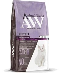 Animal World Kitten Balıklı-Tavuklu Yavru Kuru Kedi Maması 1.5 kg