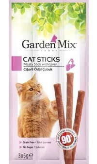 Garden Mix Sticks Ciğerli Yetişkin Kedi Ödül Maması 15 gr