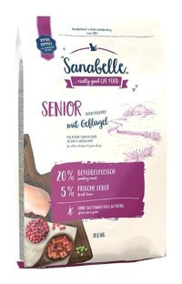 Sanabelle Senior Kümes Hayvanlı-Taze Ciğerli Yetişkin Kuru Kedi Maması 10 kg