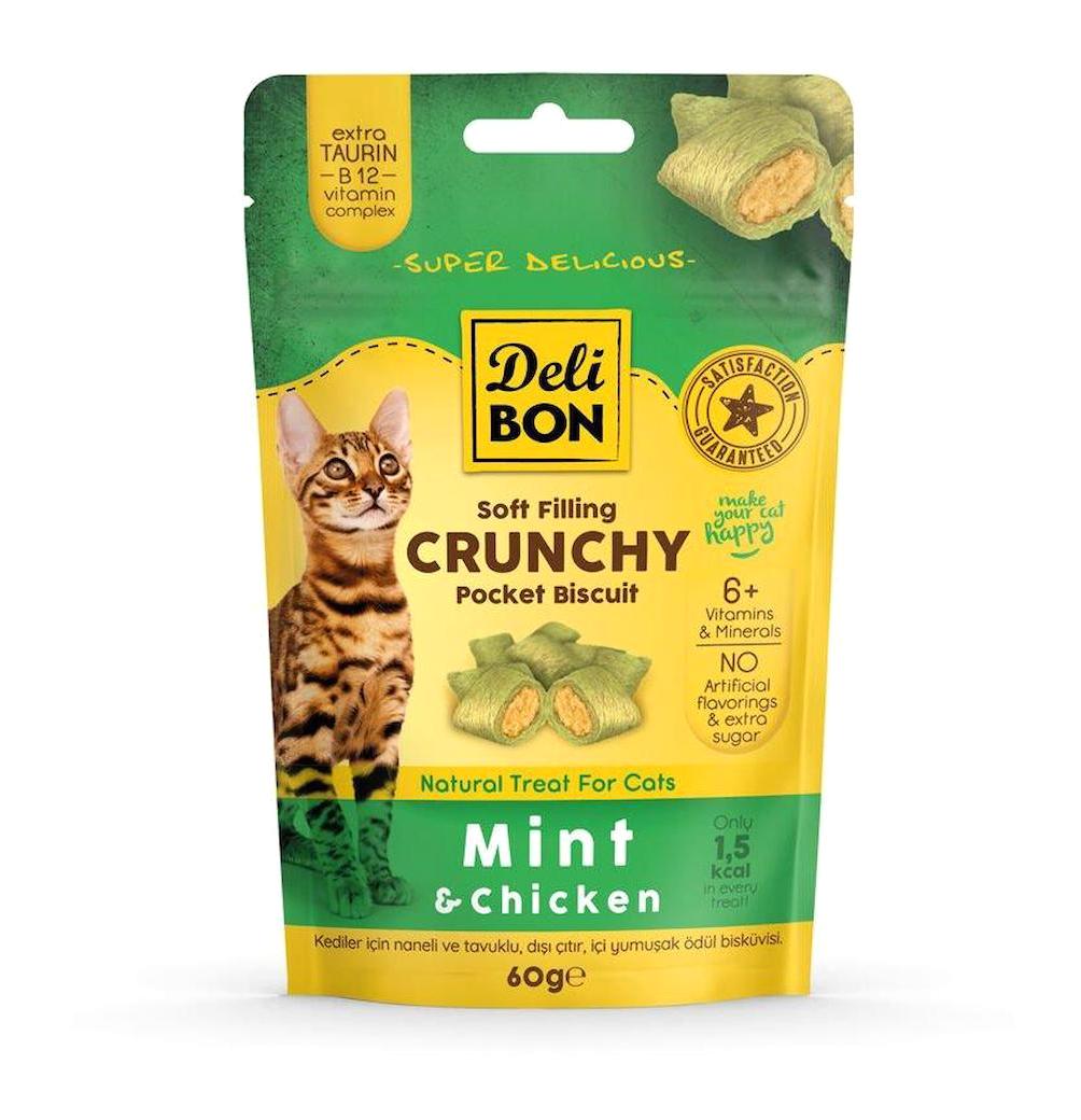 Delibon Chrunchy Tavuklu Kedi Ödül Maması 60 gr