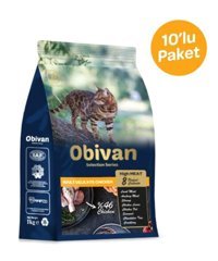 Obivan Low Grain Tavuklu Etli Yetişkin Kuru Kedi Maması 10x1 kg