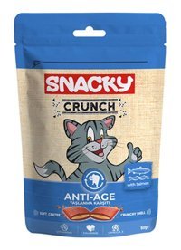 Snacky Crunch Yaşlanma Karşıtı Somonlu Yetişkin Kedi Ödül Maması 60 gr