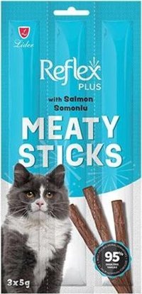Reflex Meaty Sticks Somonlu Tahılsız Yetişkin Kedi Ödül Maması 15 gr