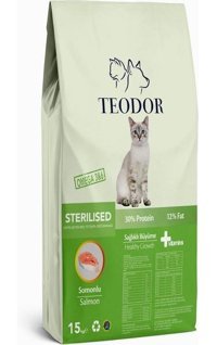 Teodor Somonlu Kısırlaştırılmış Yetişkin Kuru Kedi Maması 15 kg