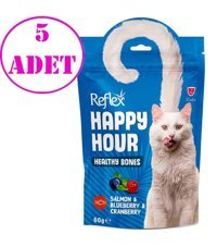 Reflex Happy Hour Sağlıklı Kemikleri Destekleyici Karışık Tahıllı Yetişkin Kedi Ödül Maması 5x300 gr