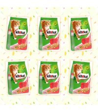Kitekat Biftekli-Sebzeli Yetişkin Kuru Kedi Maması 6x1.8 kg