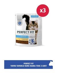 Perfect Fit Junior Tavuklu Tahılsız Yavru Kuru Kedi Maması 3x750 gr