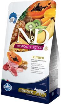 N&d Kuzu Etli-Tropikal Meyveli Kısırlaştırılmış Az Tahıllı Yetişkin Kuru Kedi Maması 1.5 kg
