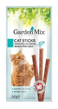 Garden Mix Sticks Somonlu Tahılsız Kedi Ödül Maması 15 gr