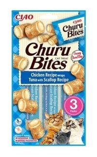 Inaba Karışık Az Tahıllı Yavru - Yetişkin Kedi Ödül Maması 3x10gr